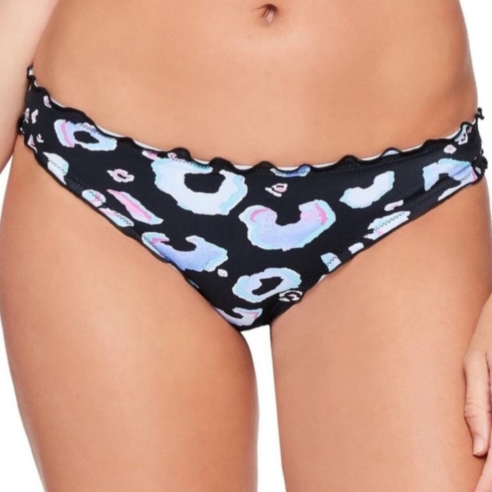 Salt+Cove Leopard Multi ruffles bikini swim bottom